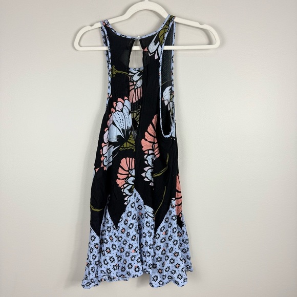 Free People Someone Like You Mini Dress Womens Small Sleeveless Slip Floral - Picture 5 of 12
